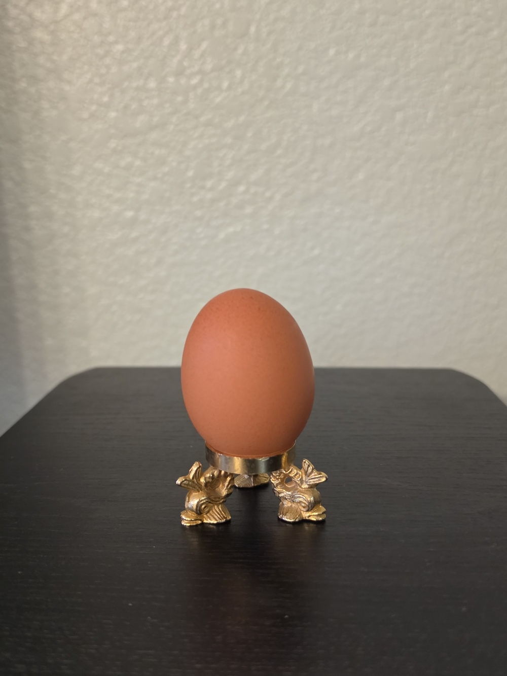 Vintage Gold Toned/brass Decorative Koi Fish Design Egg Stand Made In Italy